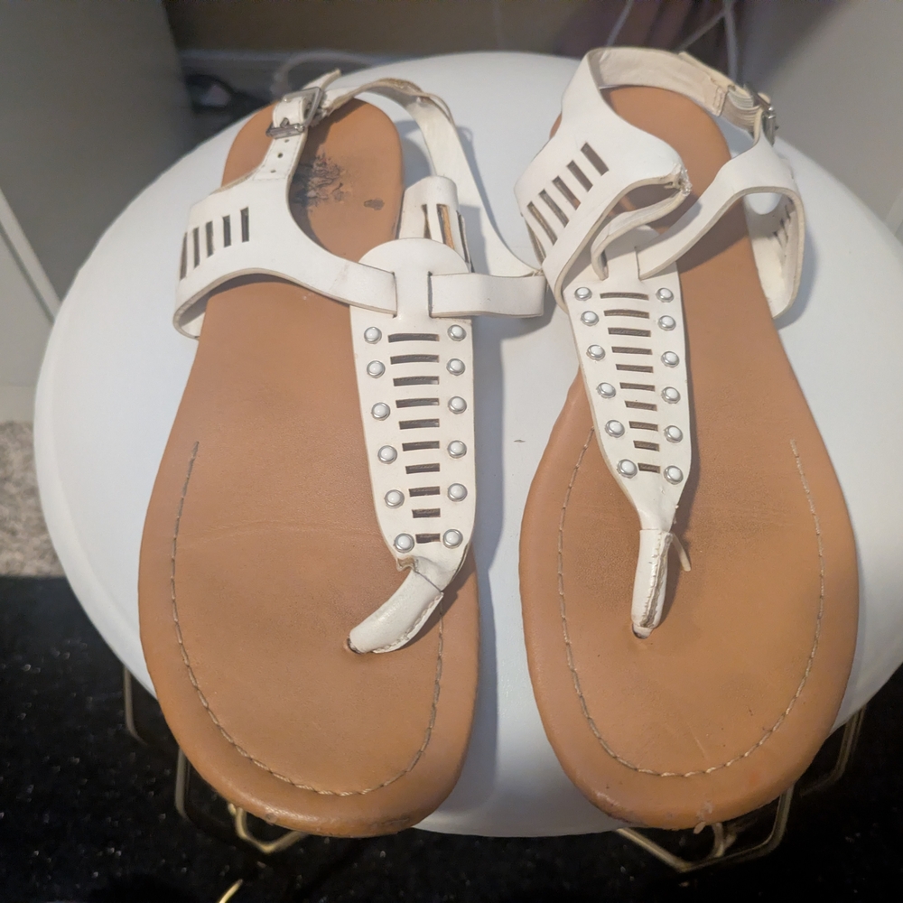 White Studded Gladiator Sandals | Boho Festival  Vibes ✨